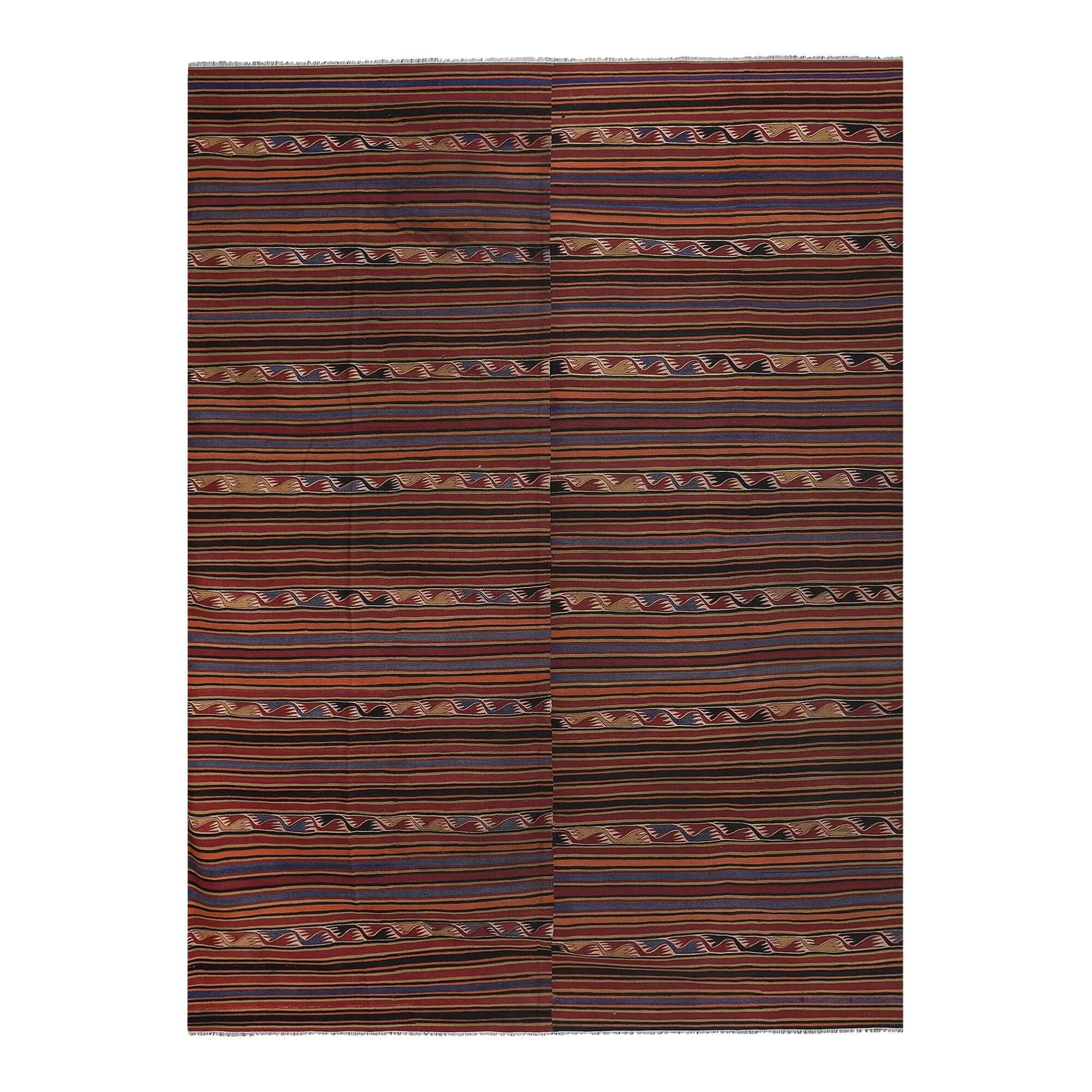 Vintage Turkish kilim handwoven 275x380 cm