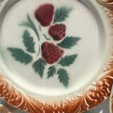 4 Digoin red-edge fruit dessert plates