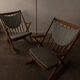 Ensemble de 2 chaises berçantes en teck danois modèle 182 Frank Reenskaug années 1950.