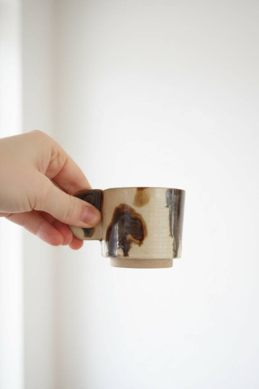 Cortado cup / Double espresso in stoneware "La Vache!" 🐄☕