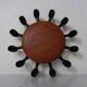 Digsmed Teak and Steel Candleholder, Denmark, 1960s
