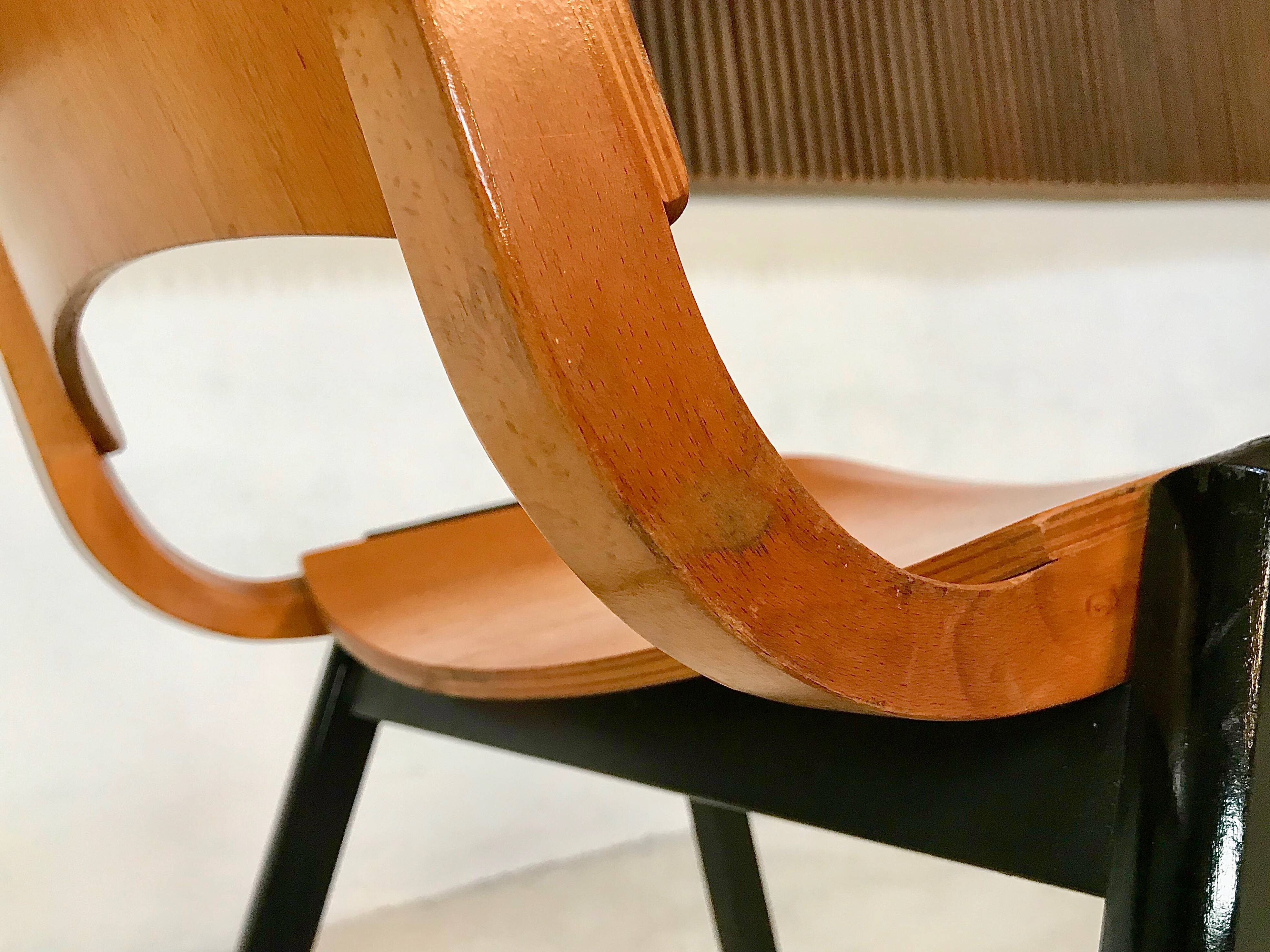 Set of 6 Dining Chairs P7 by Roland Rainer for E & A Pollack, Vienna 1952