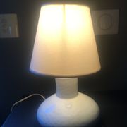 Lampe vintage en céramique craquelée