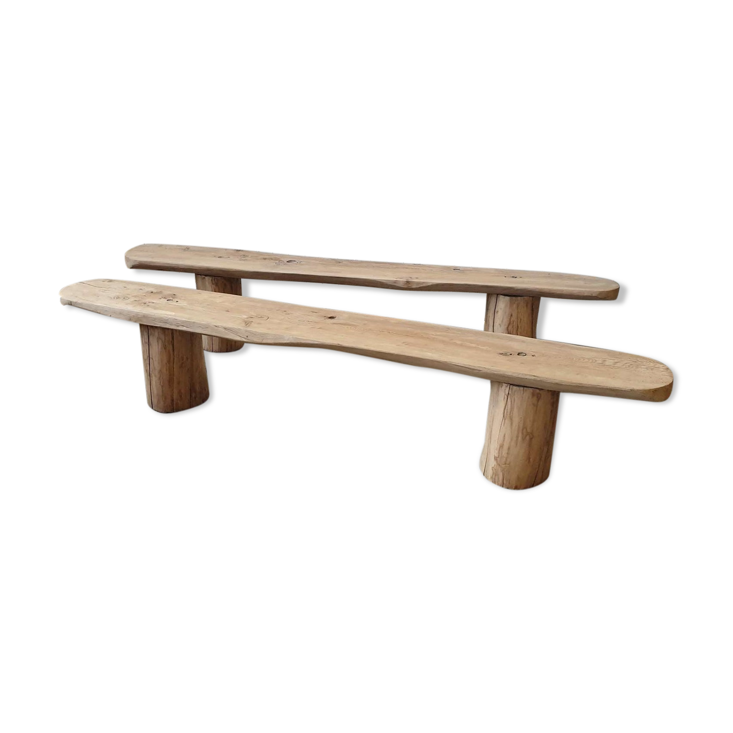 Pair of vintage farm bench