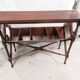 Two-tier mahogany magazine/vinyl rack
