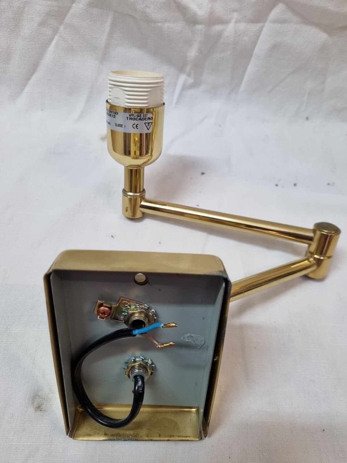 Gilded brass hinged sconces