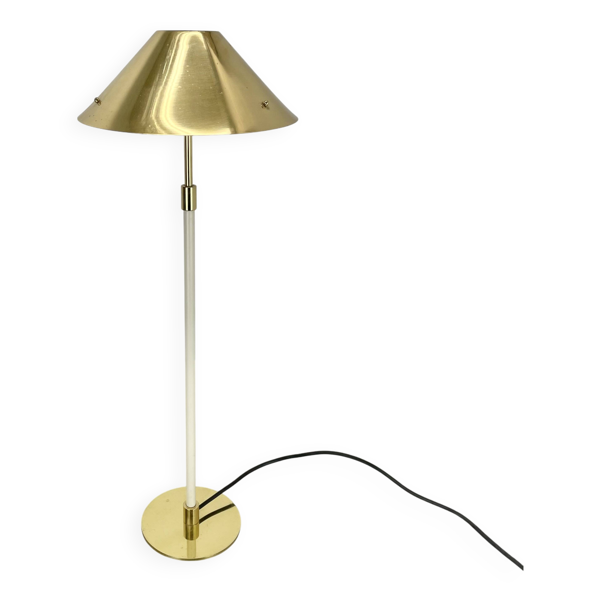 Grande lampe de table moderniste originale en laiton de 72 cm par ANTA Leuchten, Allemagne,