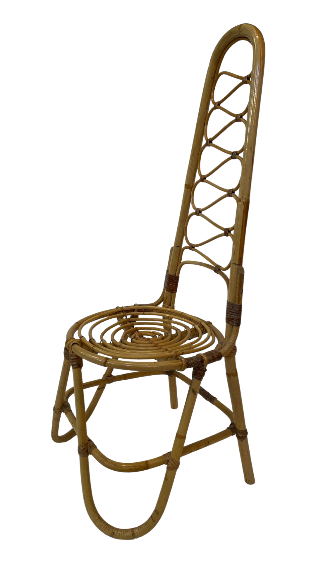 Chaise vintage en rotin Rohe Noordwolde