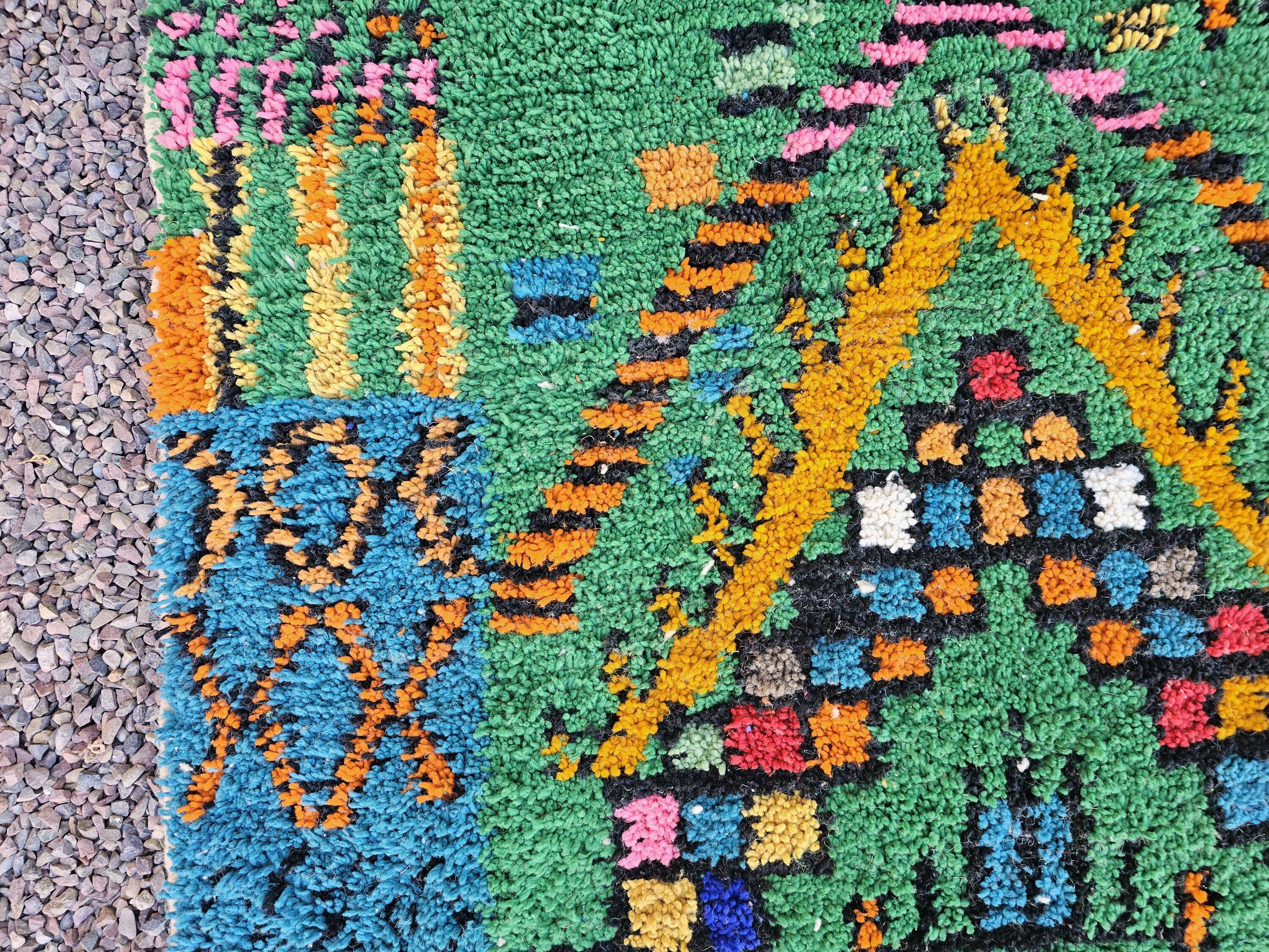 Unique handmade Berber rug 3x2 m