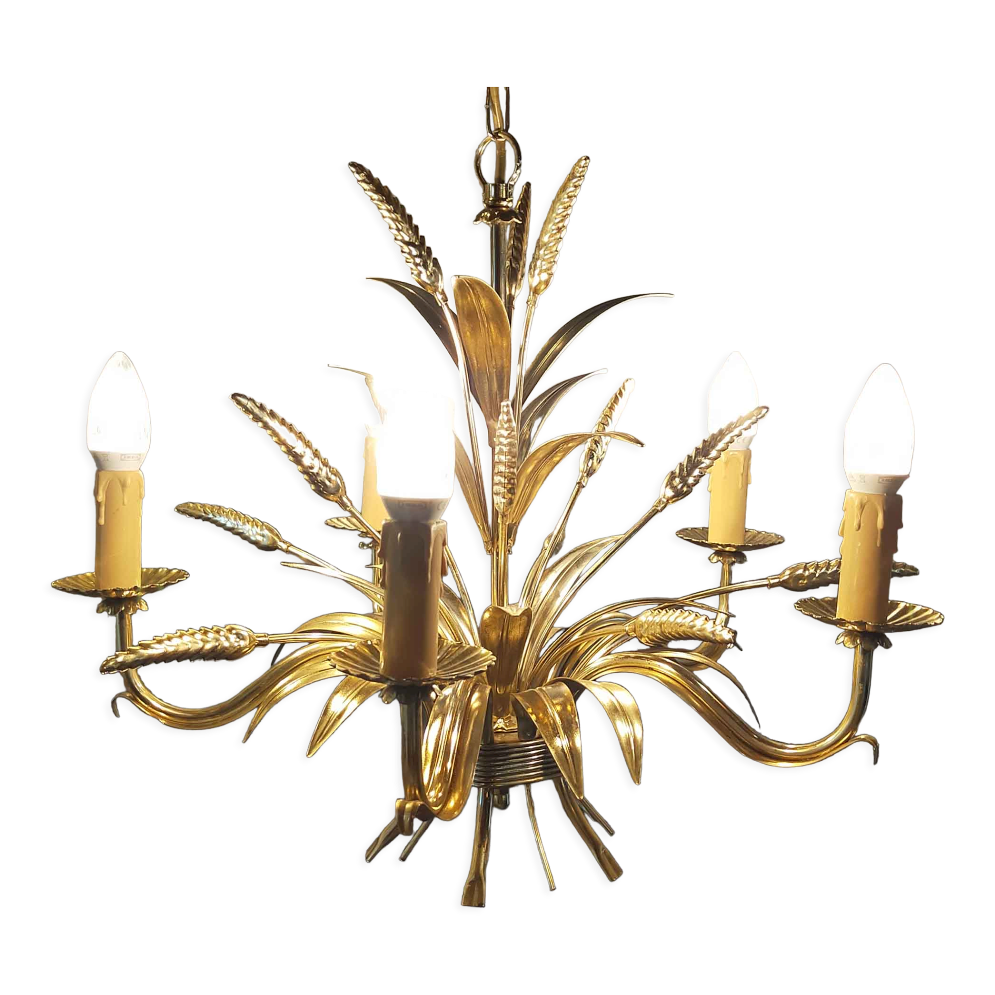 Hanging lamp ears of wheat