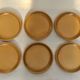 Set of six plates for dessert in sandstone Sarreguemines Atelier d'art dimension: diameter -19,5x1,5