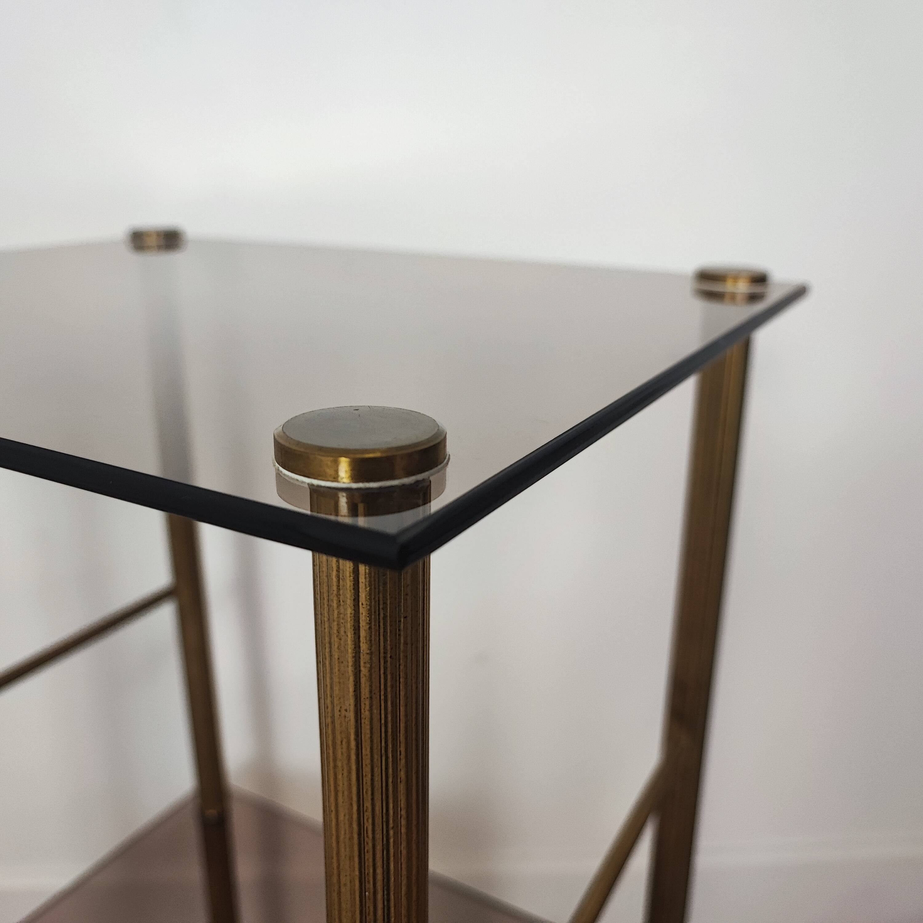 Brass side table/end table