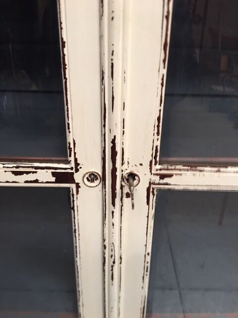 Old mahogany patinated bookcase