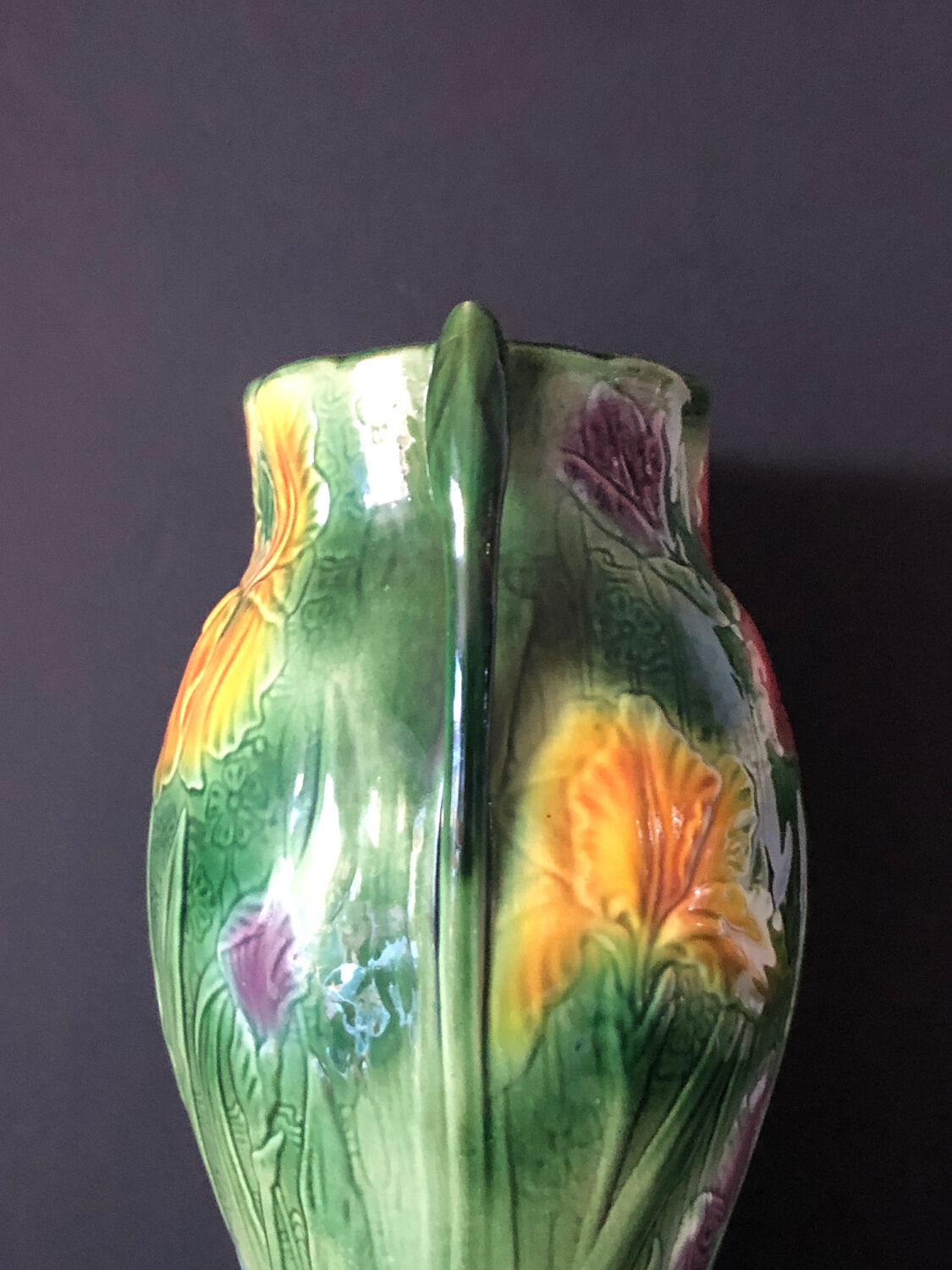 Old vase in Barbotine Saint Clément