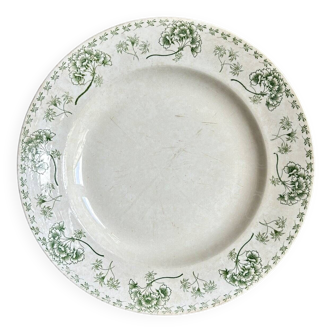 Round Sarreguemines dish in iron clay, "Palmyre" service