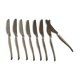 Set 8 knives 1960 Christofle silver metal space age