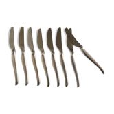 Set 8 couteaux 1960 Christofle métal argenté space age