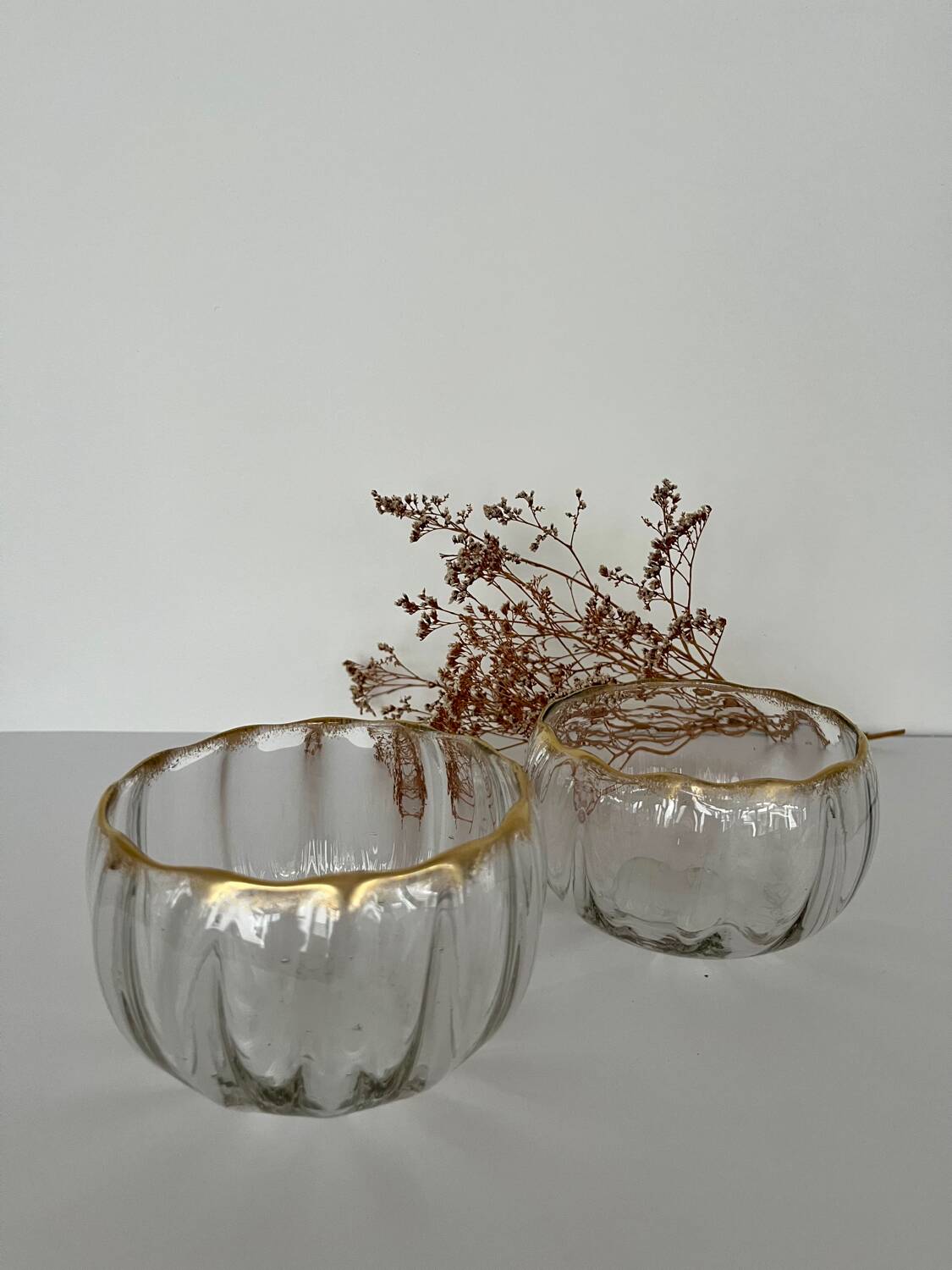 Pair of Baccarat crystal bowls from the Napoléon III period.