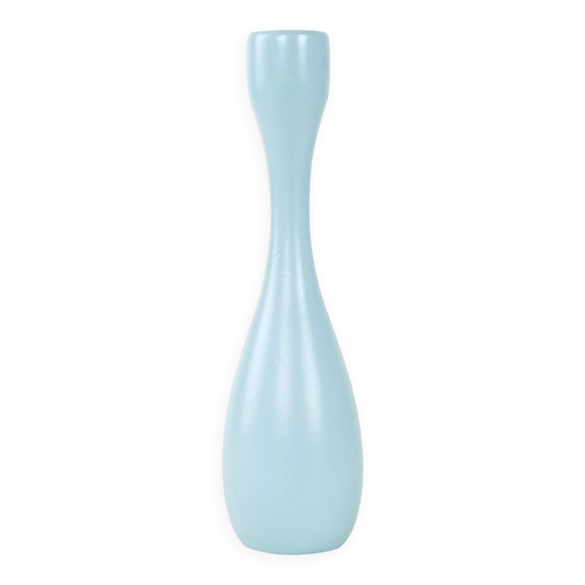 Bougeoir bleu pastel, design danois, années 1970, fabriqué au Danemark