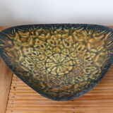 Vintage enamelled copper dish