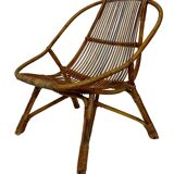 Vintage Rattan Chair Dirk Van Sliedregt Rohe Noordwolde 1960