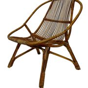 Vintage Rattan Chair Dirk Van Sliedregt Rohe Noordwolde 1960