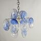 Lampe suspendue Disc bleue transparente Italie