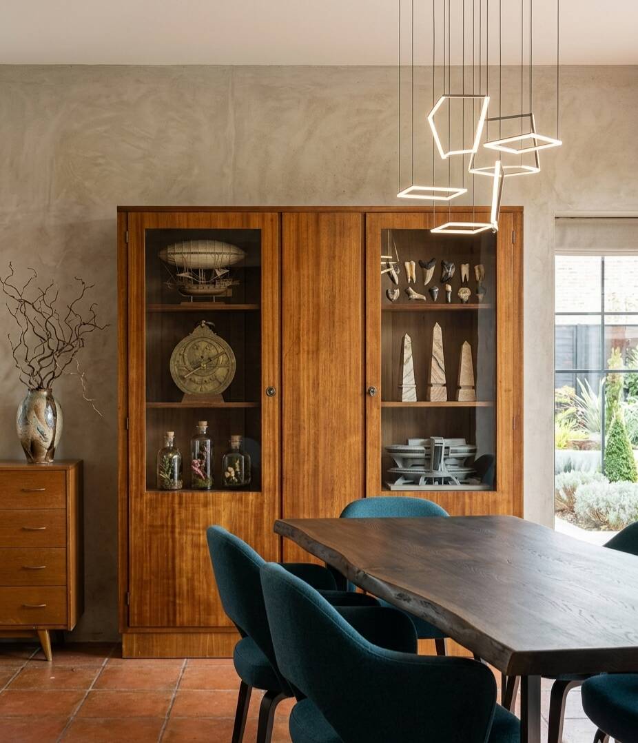 Art Deco mahogany library from the 1930s.