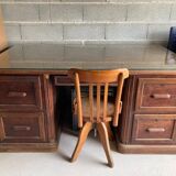 Solid wood notary desk and swivel American chair