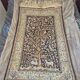 Persian Qom Silk on Silk 80x130 - Tree of Life Black and Gold - Very Fine