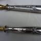 Filled silver salad serving cutlery, minerva hallmark