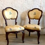 Paire de chaises style Louis XV, XIXe siècle