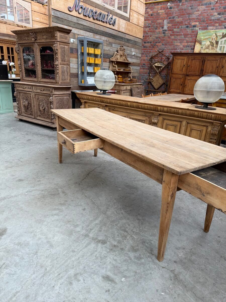 Oak farmhouse table from the early 20th century.