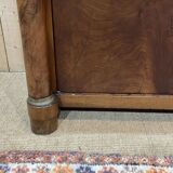 Empire period secretary in walnut, oak and black marble top