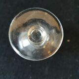 6 glass glass with glass feet