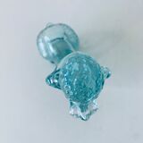 Vintage glass decanter shaped dog poodle