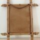 Set of vintage wood mirrors bamboo effect