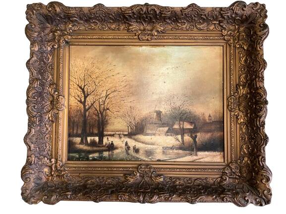 Peinture à l'huile d'un paysage