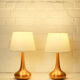 Pair of table lamps Orient copper finish Jo Hammerborg for Fog & Morup, Denmark, 1960s