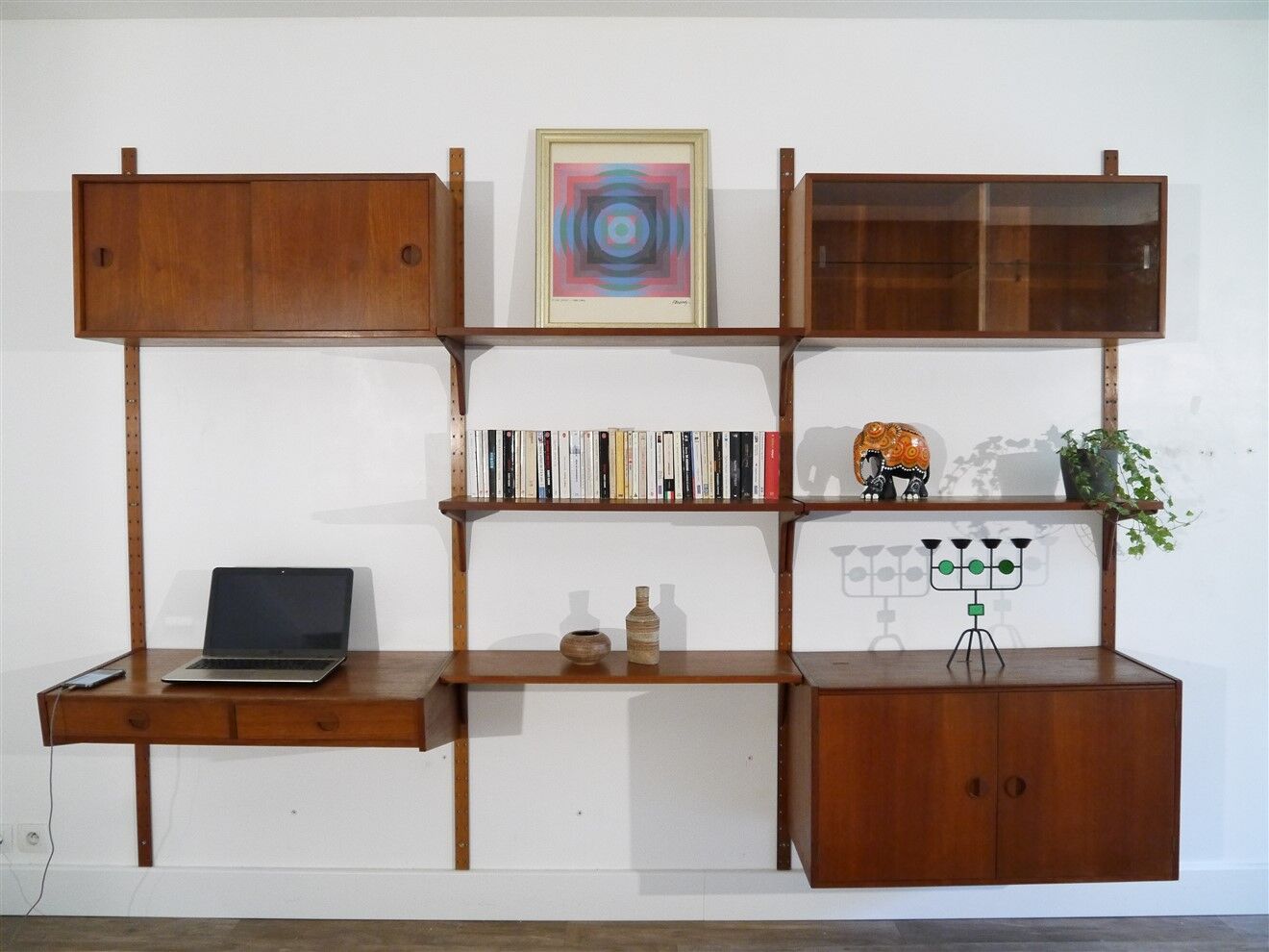 Danish teak shelf system by Rud Thygesen and Johnny Sorensen 1960