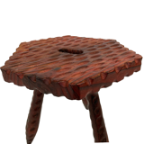 Vintage brutalist stool side table minimalistic