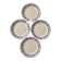 4 vintage earthenware dessert plates with floral pattern