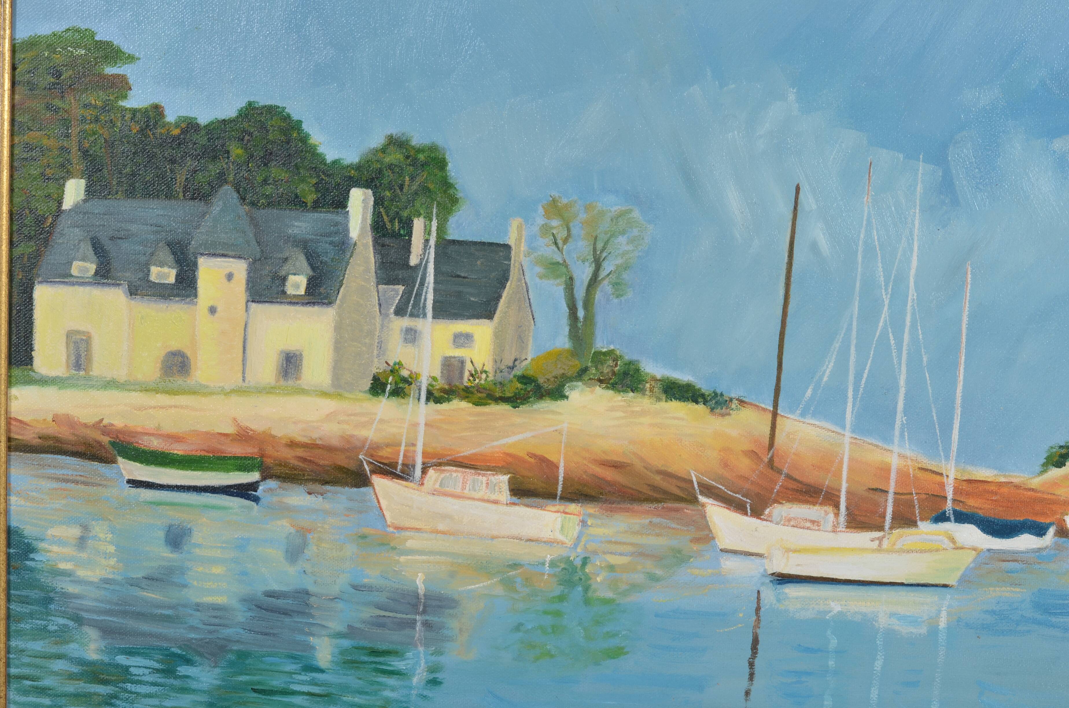 Oil on marine canvas