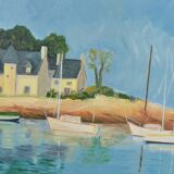 Oil on marine canvas