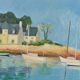 Oil on marine canvas