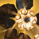 Large water lily wall lamp from the Florart house, 1960s-1970s