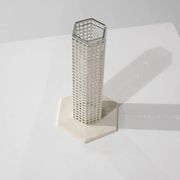 "Skyscraper" vase by Josef Hoffmann for Bieffeplast, Italy, 1980s.