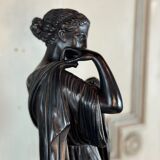 Diane de Gabies, bronze after the antique, black patina 19th century