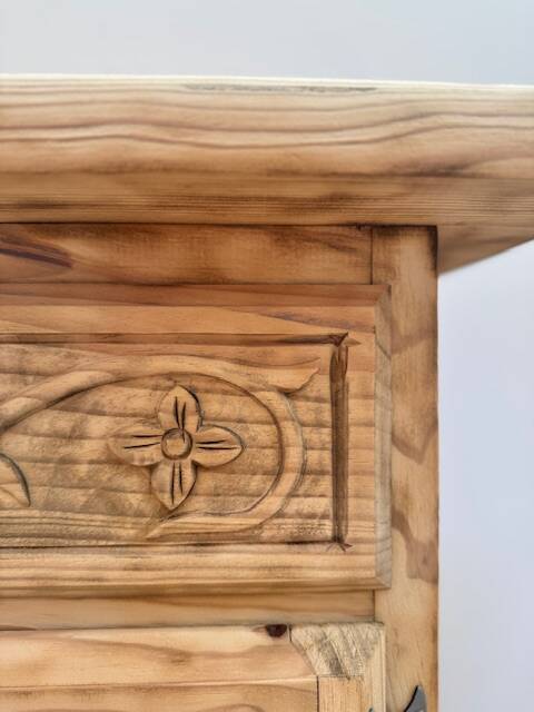 small wooden sideboard with 2 doors