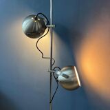 Silver mid-century vintage Herda eyeball floor lamp
